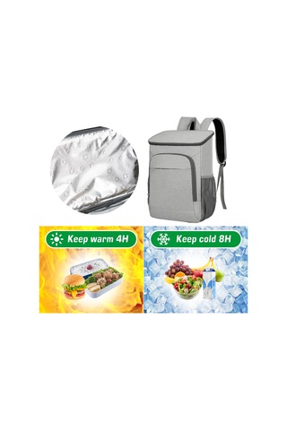 Yifomall Sıcak Soğuk Saklama Özelliği İle Büyük Kapasiteli Oxford Kumaş Çift Omuzlu Piknik Çanta - Siyah Ve Kırmızı Katlanır Gönderim Çok Renkli