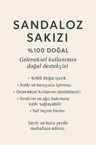 Sultanbahçe Sandaloz Sakızı - Doğal Sandaloz Sakızı 2x100 Gr - Avantajlı Paket