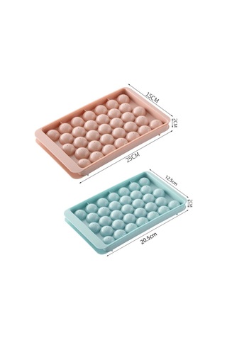 33 Izgara Yuvarlak Buz Hokey Kalıbı Kapaklı Buz Kutusu Küçük Mermer Buz Tepsisi, Rastgele Renk Dağıtım, Size:small Blue Diğer