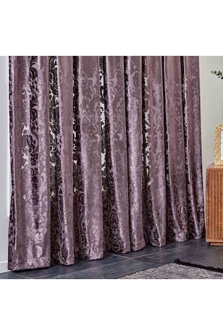 Karaca Home Volante Mürdüm Perde 12 Parça Çeyiz Seti Mürdüm