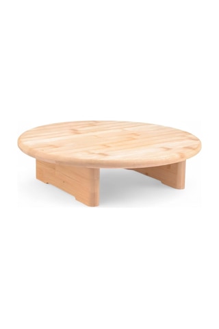 Ayaklı Kesme Tahtası Bambu Sunum Tahtası Yuvarlak 30 Cm Ahşap