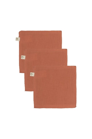 3'lü Müslin Ağız Bezi Yenidoğan Pembe Organik Pamuk Pembe