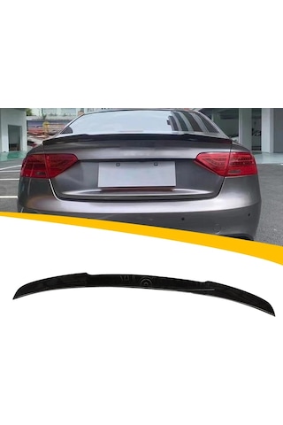 Audi A5 B8 4 Kapı M4 Bagaj Üstü Spoiler Parlak Siyah Spoyler Plastik İthal 2009-2016