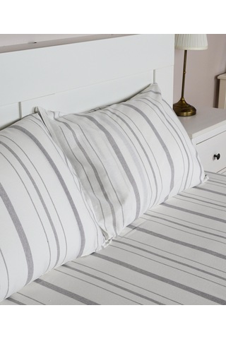 Cotton Collection Tek Kişilik Çizgili Çarşaf Seti Solinea Renkli