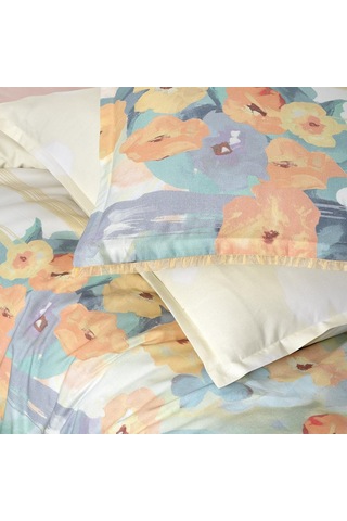 Sarev Romy Multicolor King Size Battal Boy %100 Pamuk Nevresim Takımı Çok Renkli