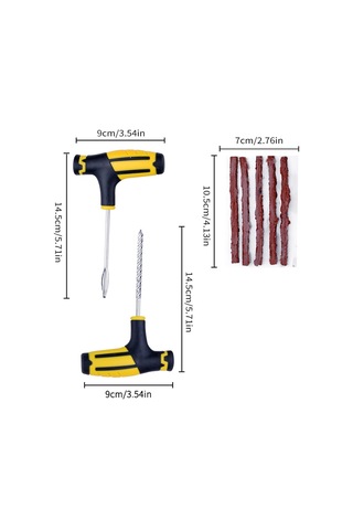 Teltree Otomobil Lastik Tamir Seti, Hızlı Tamir Araçları, Vakum Lastikler İçin, 15 Tırnaklı Plug Ve Gereçler, Taşınabilir Kutuda