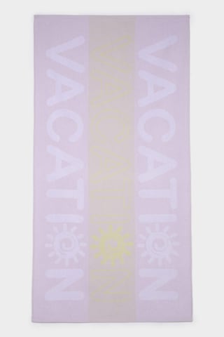 Defacto Kadın Desenli Pamuklu Plaj Havlusu C1149ax25smpr46 Mor