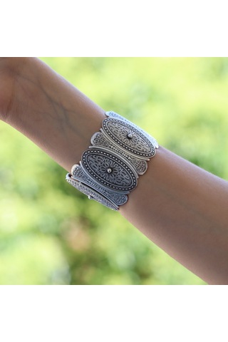Primerocollection Gümüş Kaplama Bileklik N11.67945 Gri
