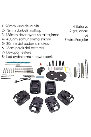 Chelikbei EEA379 Akülü 8'li Set