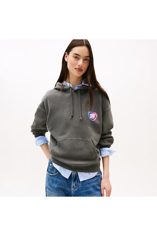 Tommy Hilfiger Boxy Kadın Gri Sweatshirt Dw0dw20945 Gri