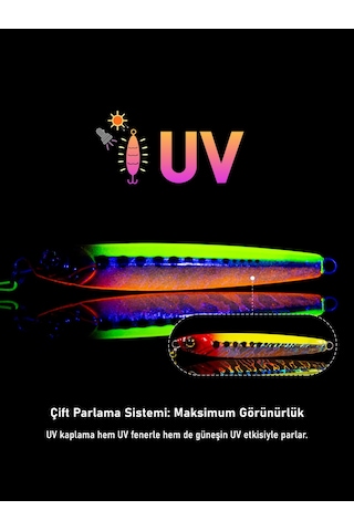 Jig, Zoka, Suni Yem, Uv Metal Jig, 80gr 11cm Jıgto Tide 80