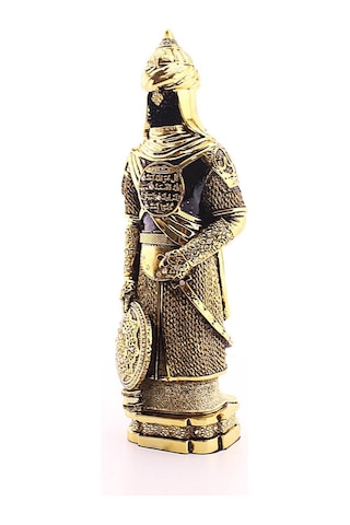 Polyester Üzerine Metal Kaplama Biblo Zırhlı Cevşen Ayetli Asker Gold Biblo 3 Boyutlu Küçük Boy 24cm