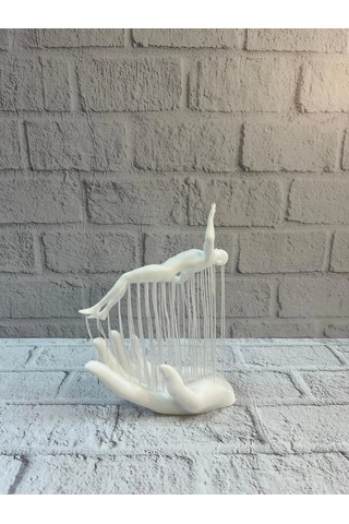 3d El İnsan Figürü Beyaz İskandinav Tarzı Dekoratif Obje