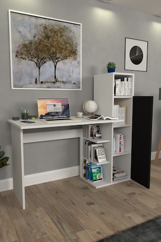 Moonlife Diamond Dolaplı Çalışma Masası Siyah