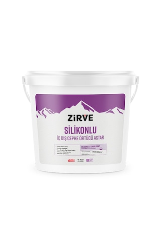 Zirve Silikonlu İç Ve Dış Cephe Örtücü Astar 10 Kg 10 KG Zirve Silikonlu İç Ve Dış Cephe Örtücü Astar 10 Kg 10 KG