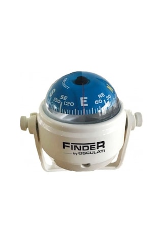 Marin Beyaz 12 Volt Led Işıklı Küçük Boy Aydınlatmalı Pusula