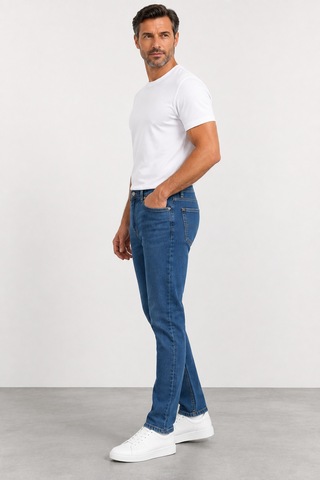 Bihan Store Erkek Slim Fit Esnek Denim Jean Pantolon Mc Clap 008-koyu Mavi