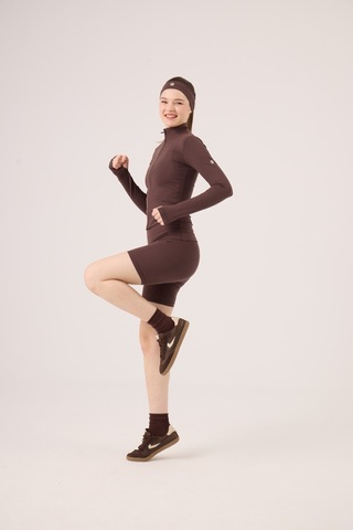 Holly Lolly Beli Kıvrımlı Mini Kacie Şort Kahve