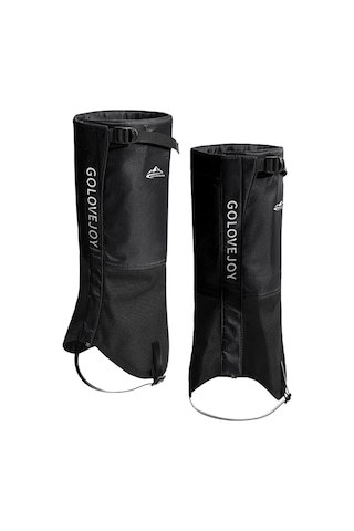 Butu Golovejoy Hx39 1 Çift Peluş Astarlı Su Geçirmez Bacak Çorapları Açık Hava Yürüyüş Tırmanma Kayak Bacak Kılıfı Siyah