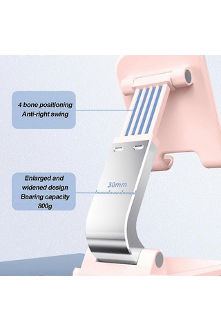 Yeni Masaüstü Cep Telefonu Tutucusu - Katlanabilir Kaldırma Cep Telefonu Canlı Standı Beyaz Çok Renkli