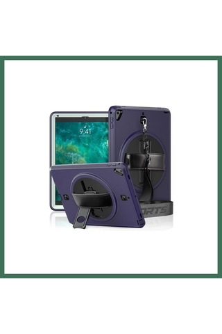 En-cag Apple iPad Uyumlu 5 Air 9.7 Kılıf Strap-c Otterbox Tablet Kapak - Lacivert Bss