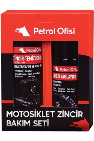 Petrol Ofisi Motosiklet Zincir Bakım Seti Özel Kutu Temizleme Fırçalı Set