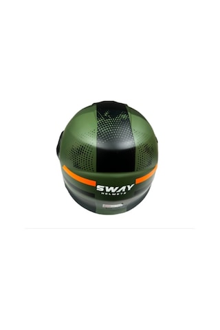 Sway SW-737 Army Güneş Gözlüklü Açık Motosiklet Kaskı Mat Siyah - Yeşil