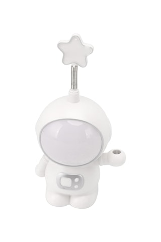 Astronot Gece Lambası 3w 5v Led Lamba Usb Şarjlı Kalemtıraş Ev Dekorasyonu Beyaz Beyaz