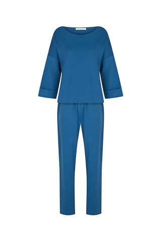 Kadın Duble Manşetli Ikili Takım Frn6102 Mavi