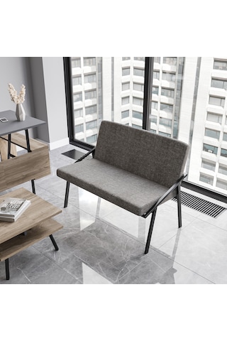 Lagomood İrony Ofis İkili Koltuk Antrasit