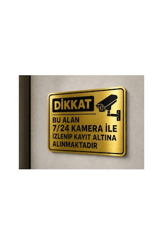 Sürpriz Hediyeli Dikkat Bu Alan 7 24 Kamera İle İzlenip Kayıt Altına Alınmaktadır Levha Altın Metal Yönlendir Sürpriz Hediyeli Dikkat Bu Alan 7 24 Kamera İle İzlenip Kayıt Altına Alınmaktadır Levha Altın Metal Yönlendir
