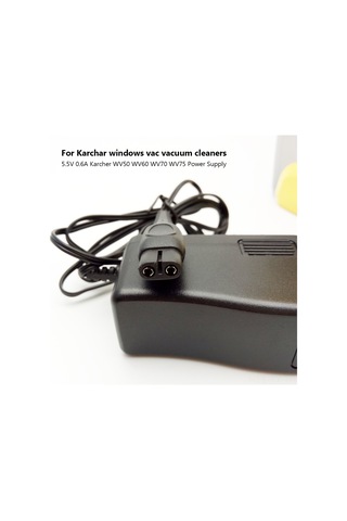 Shineyee Karcher Penceresi Süpürgesi İçin Değiştirme Şarj Cihazı - Wv50/wv60/wv70/wv75 Uyumlu - Dc 5.5v 0.6a - Siyah - Avrupa Standardı