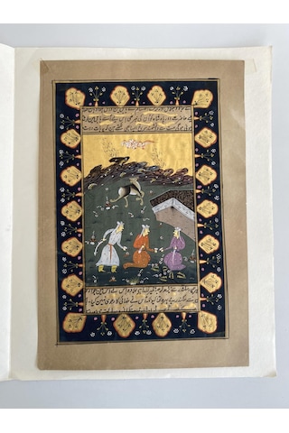 Kurultay Temalı El Yapımı Minyatür Resim 28x18 Cm