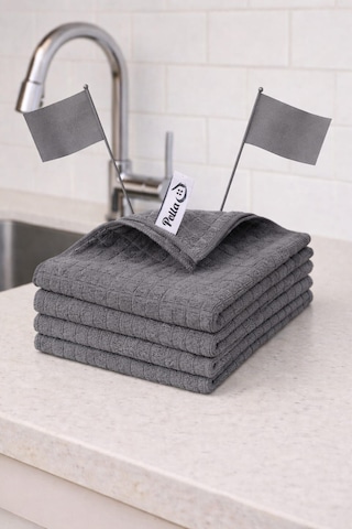 Çok Amaçlı Süper Emici Mikrofiber Temizlik Bezi 40 \times 40 Cm Gri