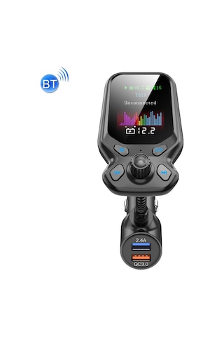 T819 Renkli Ekran Araba Bluetooth 5.0 Mp3 Fm Verici