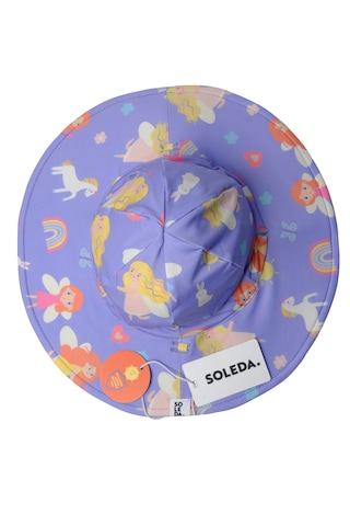 Soleda Uv Korumalı Çift Taraflı Ayarlanabilir Bebek Çocuk Şapkası Fairy Garden Açık Mor