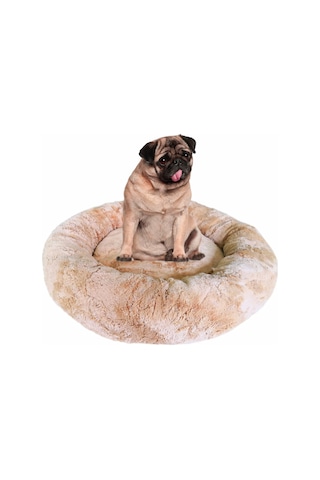 Peluş Silikon Elyaflı Köpek Yatağı 50 x 50 x 17 CM Çok Renkli