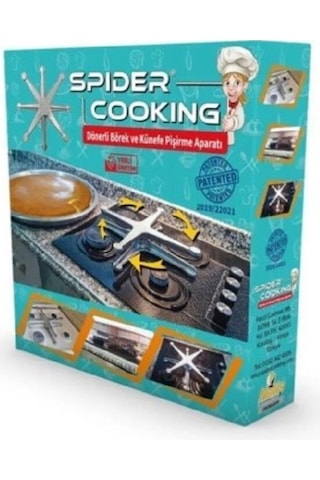 Spider Cooking Gold Döküm Dönerli Börek Künefe Pişirme Aparatı 360 Dönerli