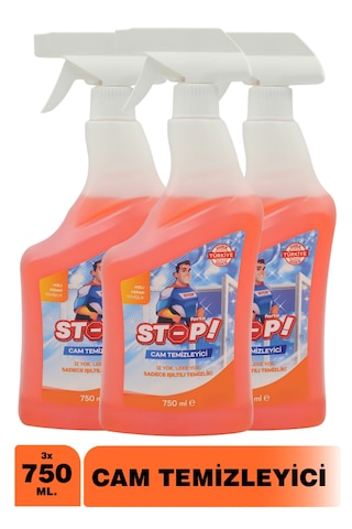 Stop Forte 3 'lü Cam Temizleyici 750 Ml Sprey
