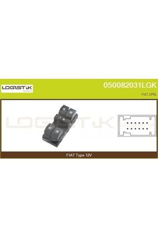 Cam Açma Düğmesi - Fiat Doblo - Aft-anh21210