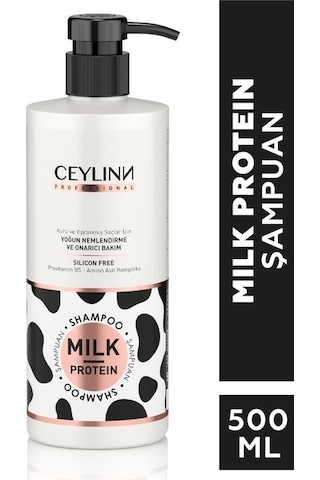 Ceylinn Milk Protein Kuru ve Yıpranmış Saçlar İçin Silikonsuz Şampuan 500 ML