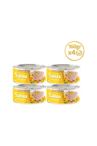 Sasu Mısırlı Ton Salata İri Parça 4 x 160 G Sasu Mısırlı Ton Salata İri Parça 4 x 160 G
