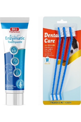 Bio Petactive Biodent Enzymatic Köpek Diş Macunu 100 Ml + Diş Fırçası 3 Lü Bio Petactive Biodent Enzymatic Köpek Diş Macunu 100 Ml + Diş Fırçası 3 Lü