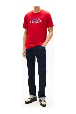 Tommy Hilfiger Mw0mw42369 Brand Love Big Text Erkek Tişört Kırmızı