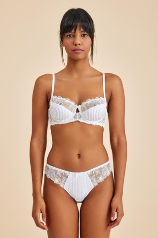 Paris Ekru Dantelli Slip Külot Ekru