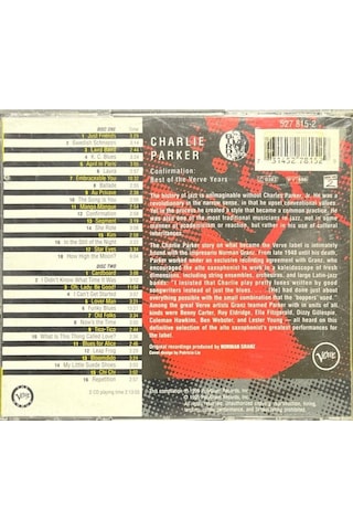 Plak Değildir Cd Dir Cd Charlie Parker Best Of The Verve Years