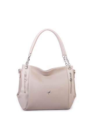 Nas Bag Kadın Büyük Boy Omuz Çantası 45x34x21 Cm Kum Victoria