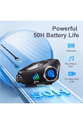 Prepare 1080p Kamera Kayıt Özellikli Motosiklet Kask Kulaklık Q-28p 32 GB Hafıza Kartlı Wireless App