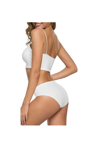 8 Adet Kadın Dikişsiz Lazer Kesim Esnek İz Yapmayan Külot Beyaz L-xl Çok Renkli