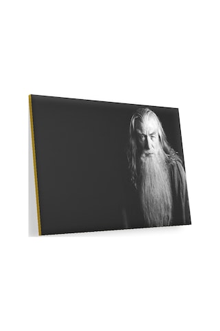 Cakasepetim Yüzüklerin Efendisi Gandalf Karanlık Arka Plan Ahşap Mdf Tablo